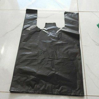 1kg Túi nilon đựng rác màu đen có tay xách