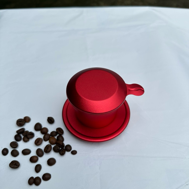 Phin Pha Cà Phê Nhôm Size 7 Pha 25gr Anode Cao Cấp Dập Hạt Cafe Trên Nắp Độc Đáo  - Phin Nhôm Màu