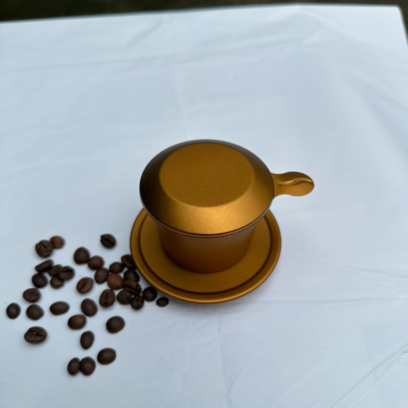 Phin Pha Cà Phê Nhôm Size 7 Pha 25gr Anode Cao Cấp Dập Hạt Cafe Trên Nắp Độc Đáo  - Phin Nhôm Màu