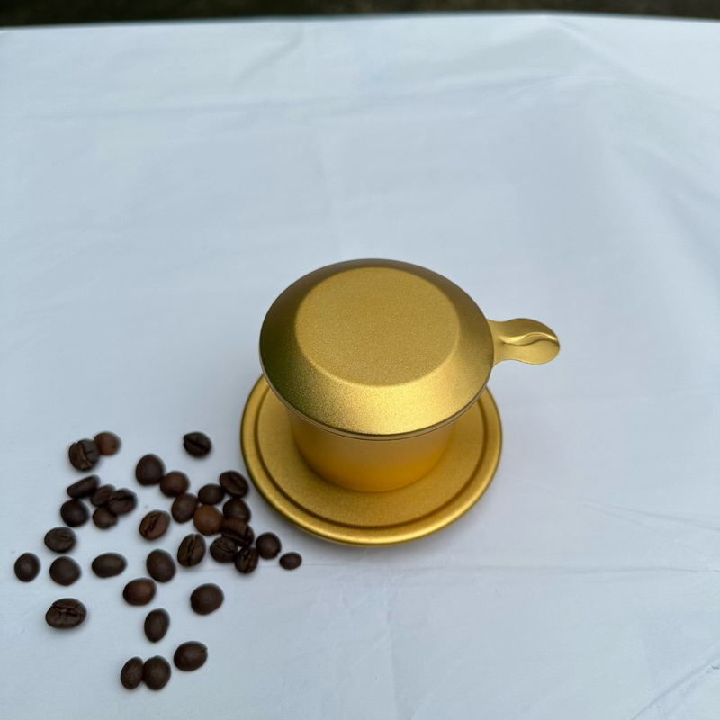 Phin Pha Cà Phê Nhôm Size 7 Pha 25gr Anode Cao Cấp Dập Hạt Cafe Trên Nắp Độc Đáo  - Phin Nhôm Màu