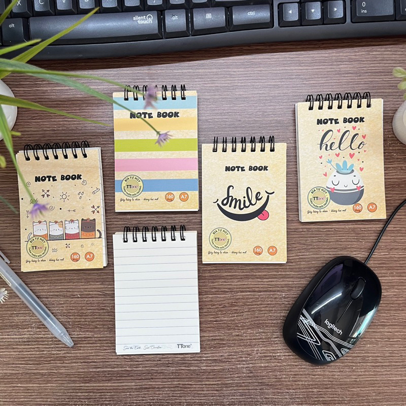 Sổ note nhỏ khổ A7, 160 trang/quyển