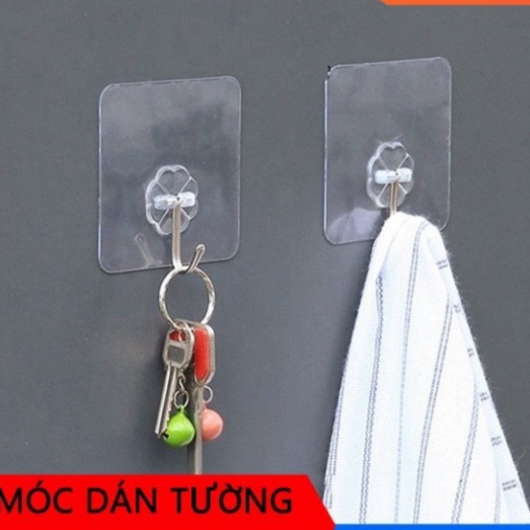 Móc Dán Tường Trong Suốt Treo Đồ Dùng Thông Minh