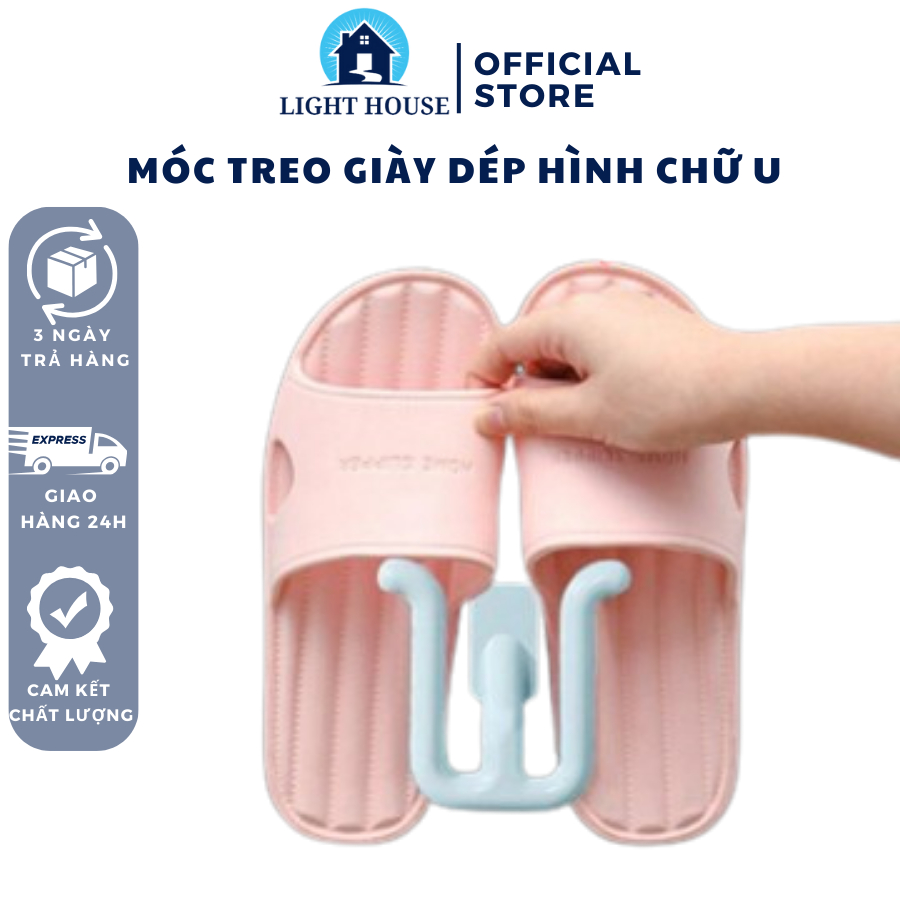 Móc treo giày phơi giày dép hình chữ U - dán tường đa năng ngăn nắp tiện lợi