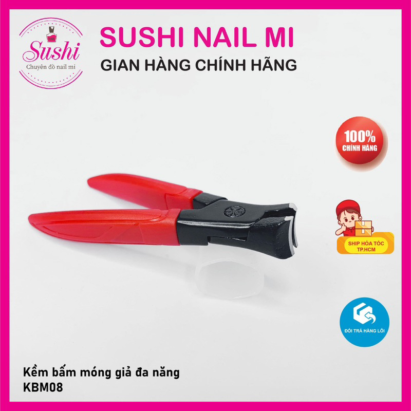 Kềm bấm móng thật, móng giả 2 in 1 đa năng bằng thép không gỉ  - Sushi nail mi