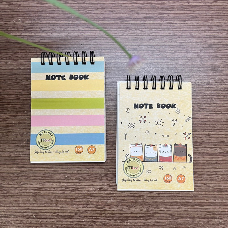Sổ note nhỏ khổ A7, 160 trang/quyển