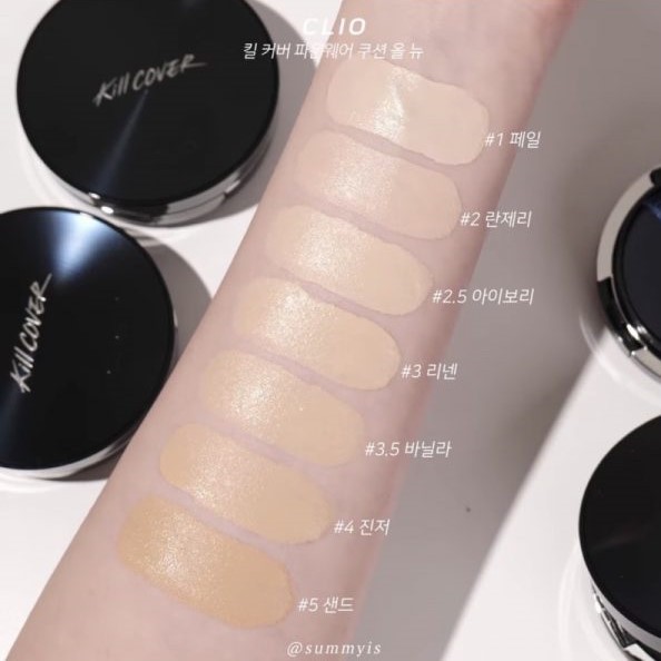 Set Cushion Clio Kill Cover Liquid Foundwear + chai nền/lõi refill 20gr