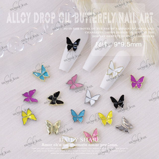 Set 10 Charm bướm mini kute trang trí móng