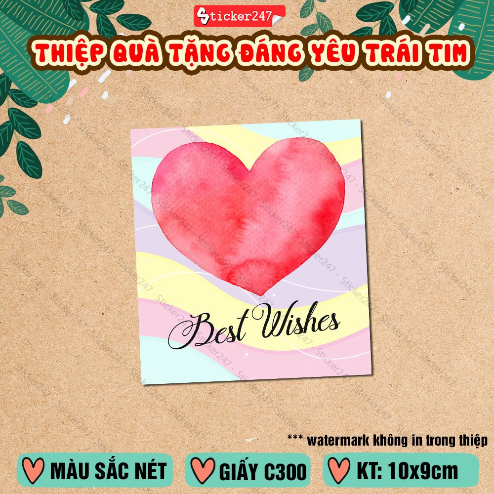 Thiệp Quà Tặng Mẫu Trái Tim 🌈𝑭𝒓𝒆𝒆𝒔𝒉𝒊𝒑 Thiệp Valentine Giấy Mỹ Thuật - Thiệp Sinh Nhật, 8 tháng 3, 14 tháng 2