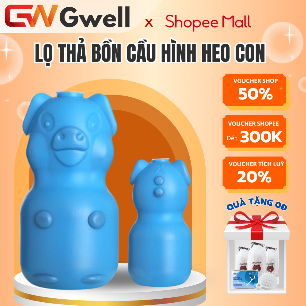 Lọ thả bồn cầu hình con heokhử mùi hôi, diệt vi khuẩn GWELL - HE01