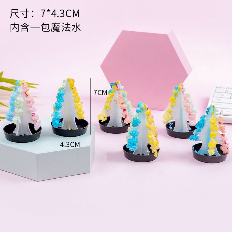 Vỉ 20 cây thông tuyết ma thuật , đồ chơi noel cây thông nở ra tuyết
