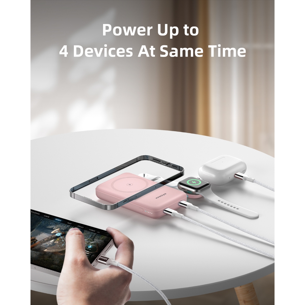 PIN DỰ PHÒNG MAG_SAFE I_PHONE & A_PPLE WATCH INNOSTYLE POWERMAG DUO 2-IN-1 10000 MAH IW202