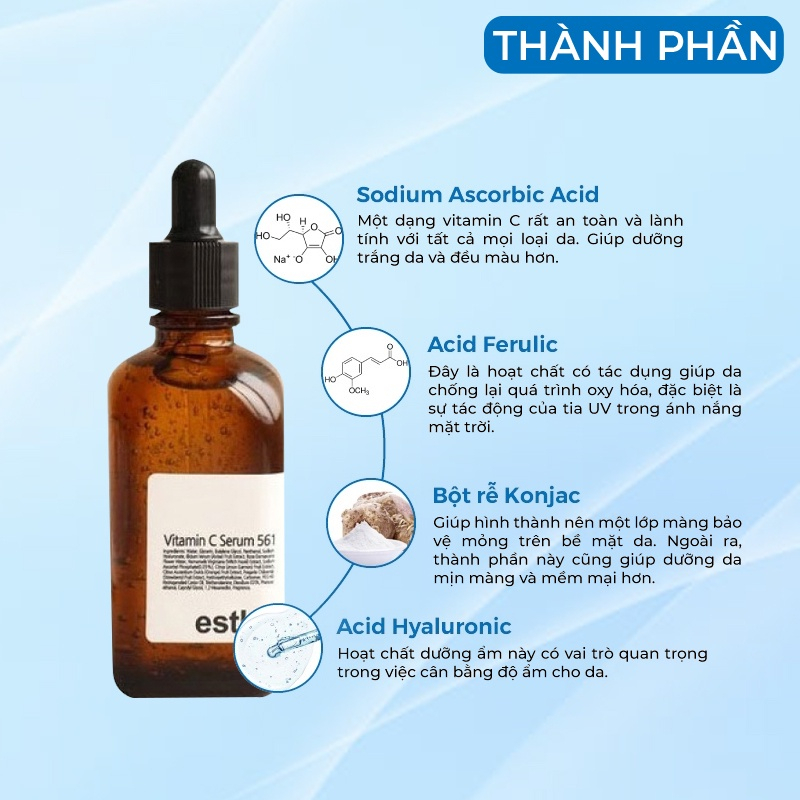 Serum Trắng Sáng Da Chống Lão Hóa Esthemax Vitamin C Serum 561  chai 100ml