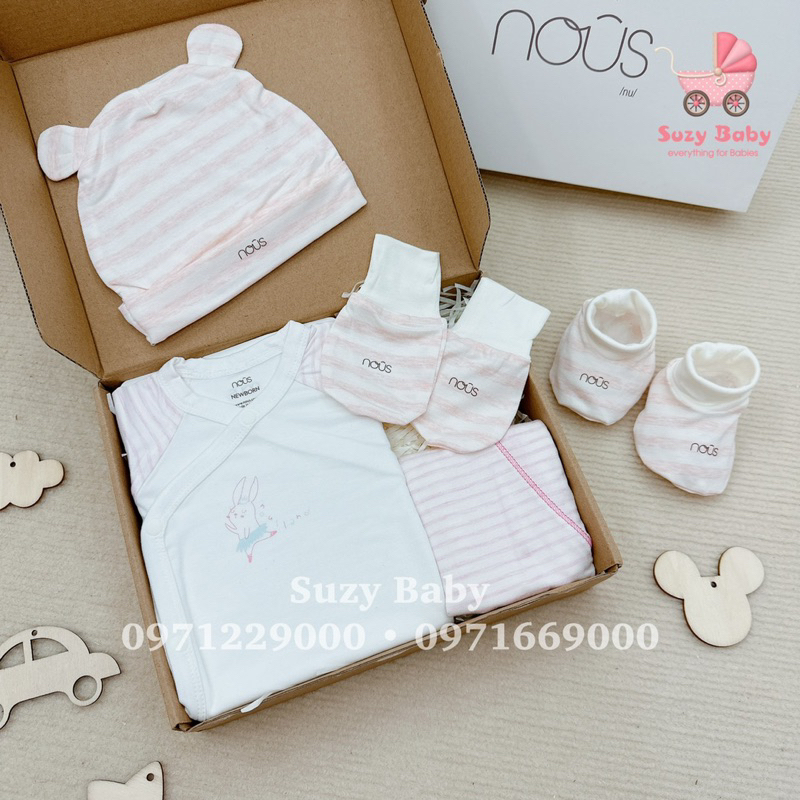 Nous Set quà sơ sinh cho bé 3-5kg đóng hộp