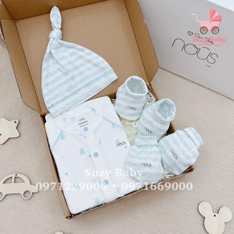 Nous Set quà sơ sinh cho bé 3-5kg đóng hộp