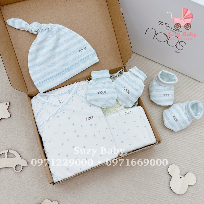 Nous Set quà sơ sinh cho bé 3-5kg đóng hộp