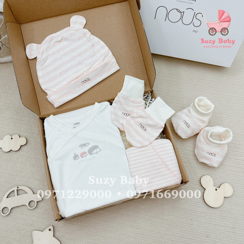 Nous Set quà sơ sinh cho bé 3-5kg đóng hộp