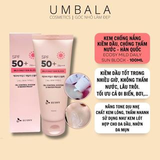 Kem chống nắng Kiềm Dầu ECOSY Mild Daily 100ml