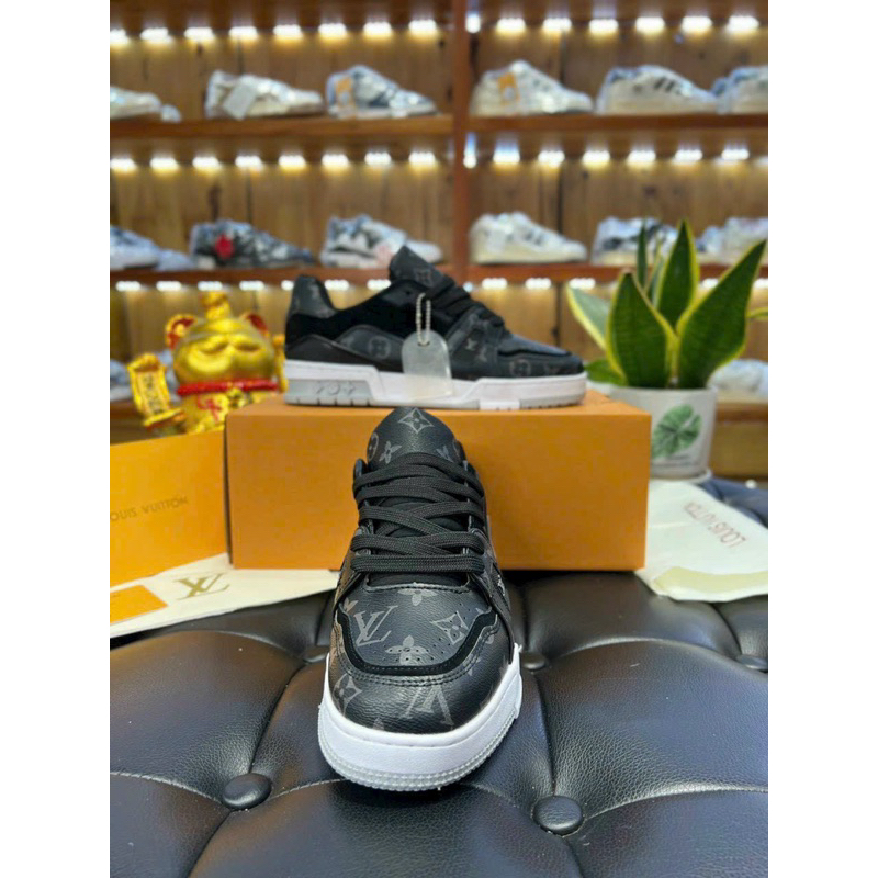 GIÀY SNK LV TRAINER 54 ĐEN ĐẾ TRẮNG HOẠ TIẾT HÀNG CAO CẤP QUẢNG CHÂU