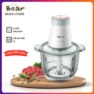 Máy xay thịt đa năng bear qsj-b02q1 dung tích 2l với 4 lưỡi dao thép không gỉ xay tốt thực phẩm tươi
