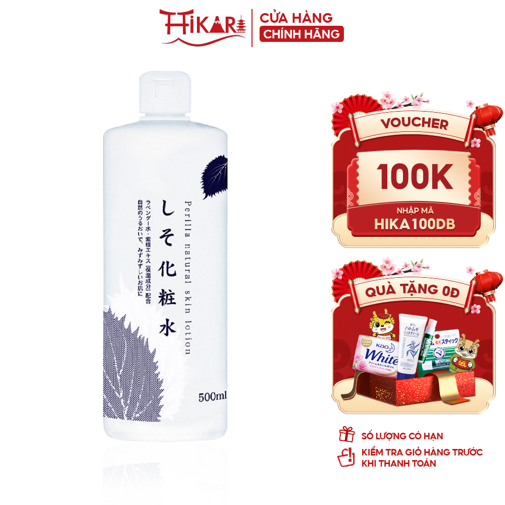 Nước hoa hồng tía tô Chinoshio Perilla Natural Skin Lotion 500ml