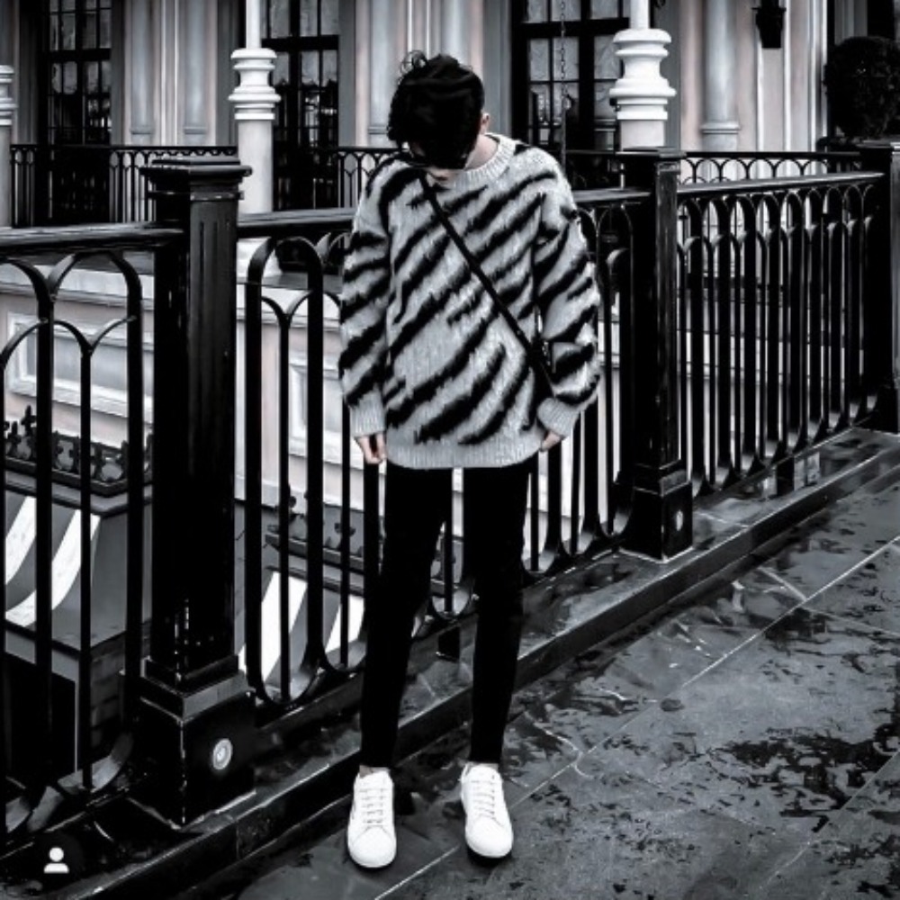 Áo Sweater, Áo Len Lông Cao Cấp Họa Tiết Vằn Luxury Nam Nữ Mặc Đều Đẹp