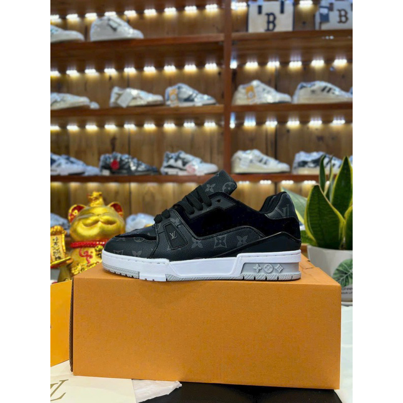 GIÀY SNK LV TRAINER 54 ĐEN ĐẾ TRẮNG HOẠ TIẾT HÀNG CAO CẤP QUẢNG CHÂU