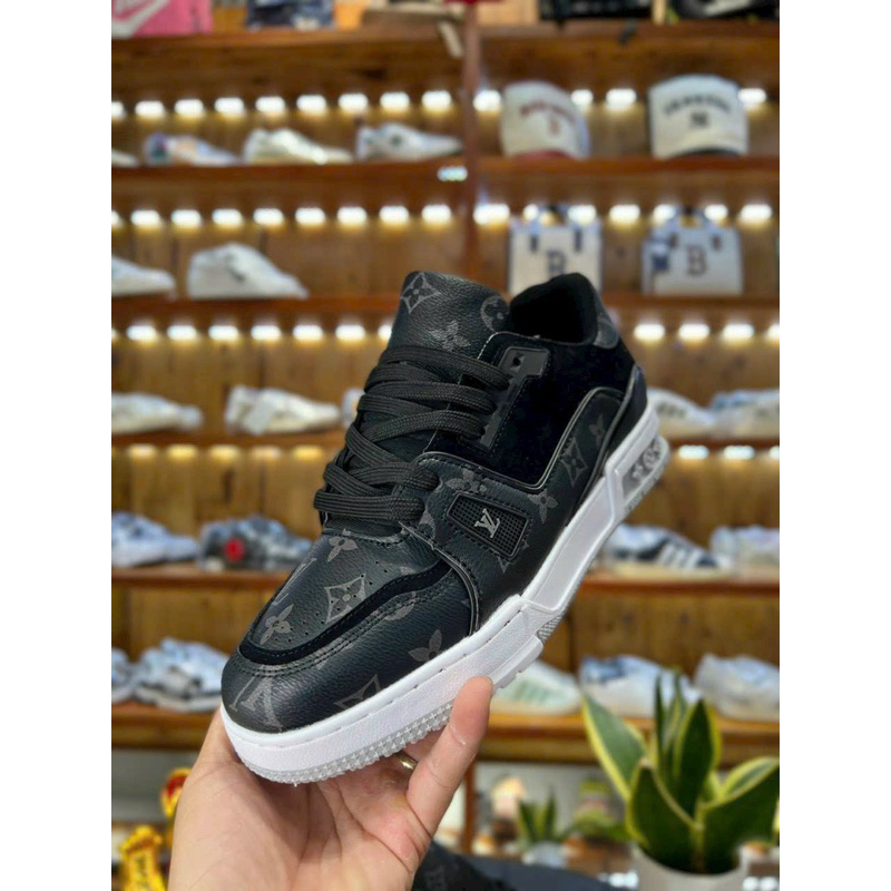 GIÀY SNK LV TRAINER 54 ĐEN ĐẾ TRẮNG HOẠ TIẾT HÀNG CAO CẤP QUẢNG CHÂU