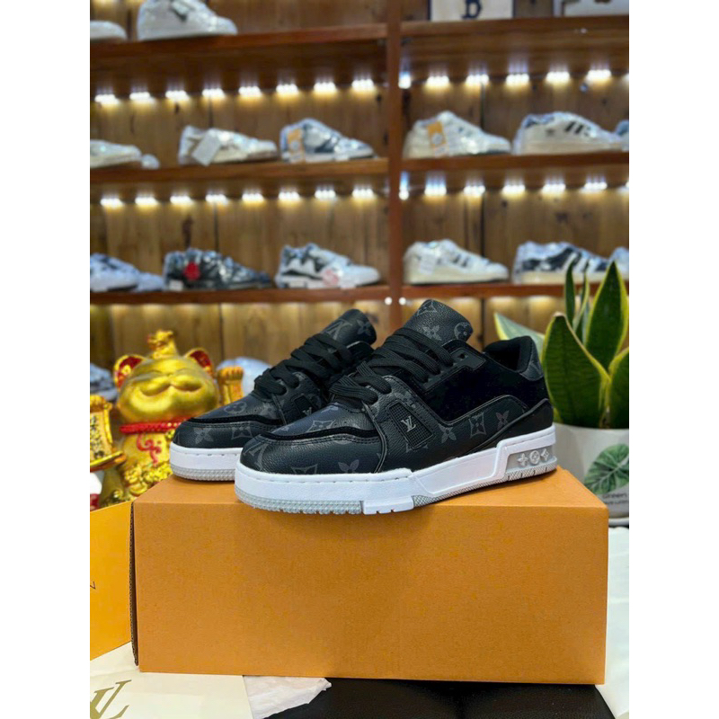 GIÀY SNK LV TRAINER 54 ĐEN ĐẾ TRẮNG HOẠ TIẾT HÀNG CAO CẤP QUẢNG CHÂU