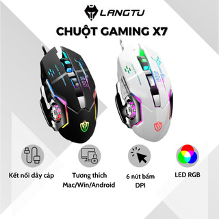 Chuột gaming x7 - led 7 màu - dpi 3200 chuột chơi game cực nhạy