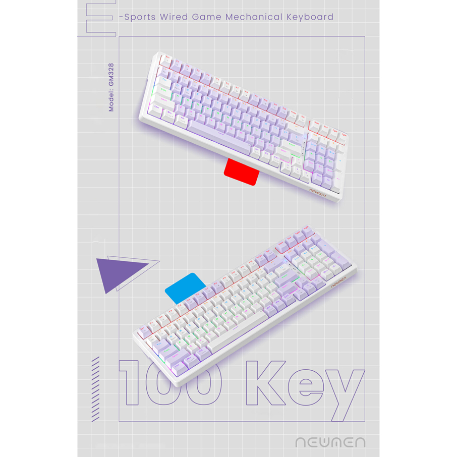 Bàn phím cơ Newmen GM328 E-Sports  - Hàng chính hãng