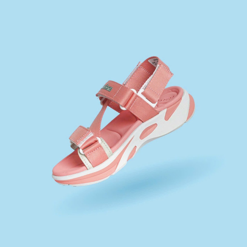Giày Sandals S2 SONDONI Nữ Quai Z Đế Hồng - Trắng Dây Dù Siêu Nhẹ Siêu Bền - Tặng kèm vớ