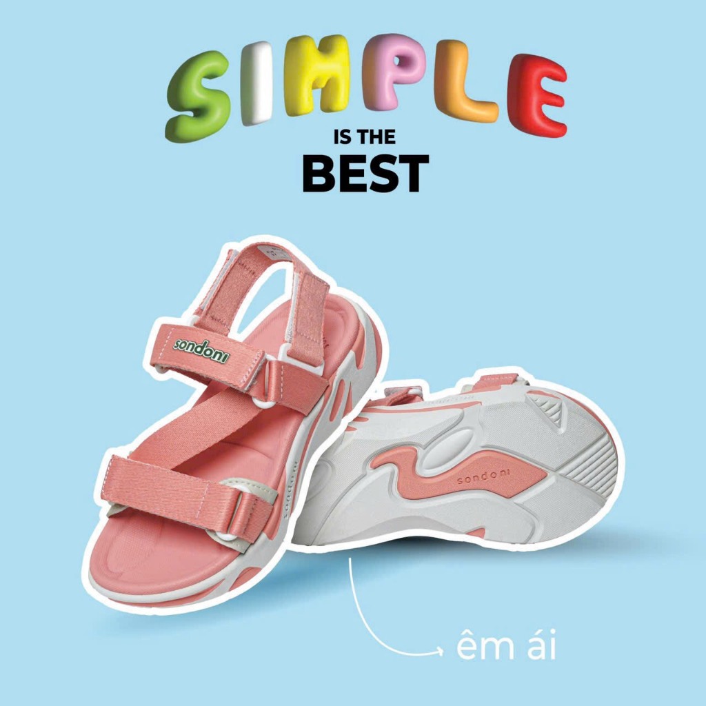 Giày Sandals S2 SONDONI Nữ Quai Z Đế Hồng - Trắng Dây Dù Siêu Nhẹ Siêu Bền - Tặng kèm vớ