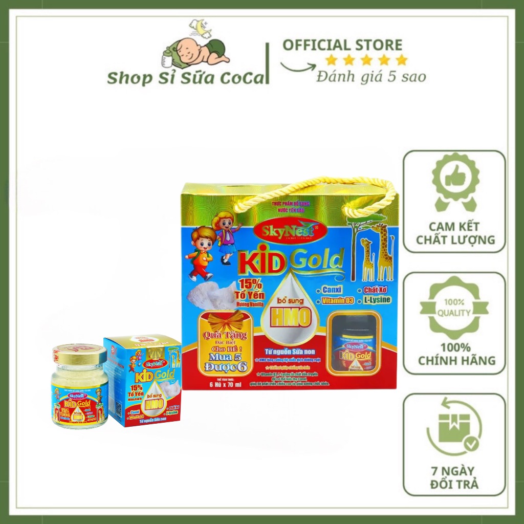 Nước yến sào SkyNest Kid Gold HMO 15% tổ yến cho trẻ nhỏ