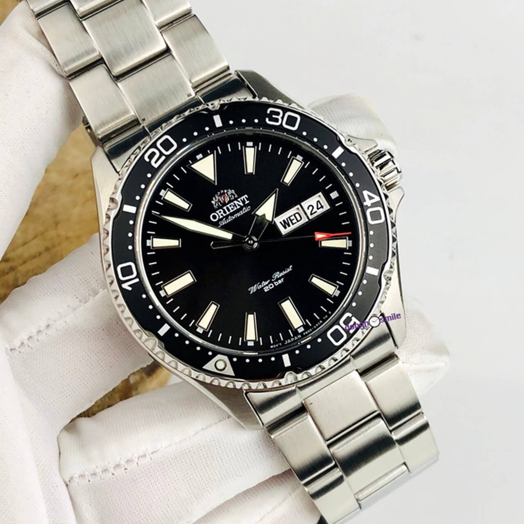 Dây Đồng Hồ Kim Loại Orient Jubilee thép không gỉ Khóa 2 Lớp Đầu Tai Ôm