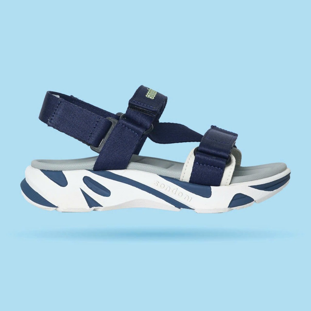 Giày Sandals S2 SONDONI Nam Nữ Quai Z Đế Xanh - Trắng Dây Dù Siêu Nhẹ Siêu Bền - Tặng kèm vớ