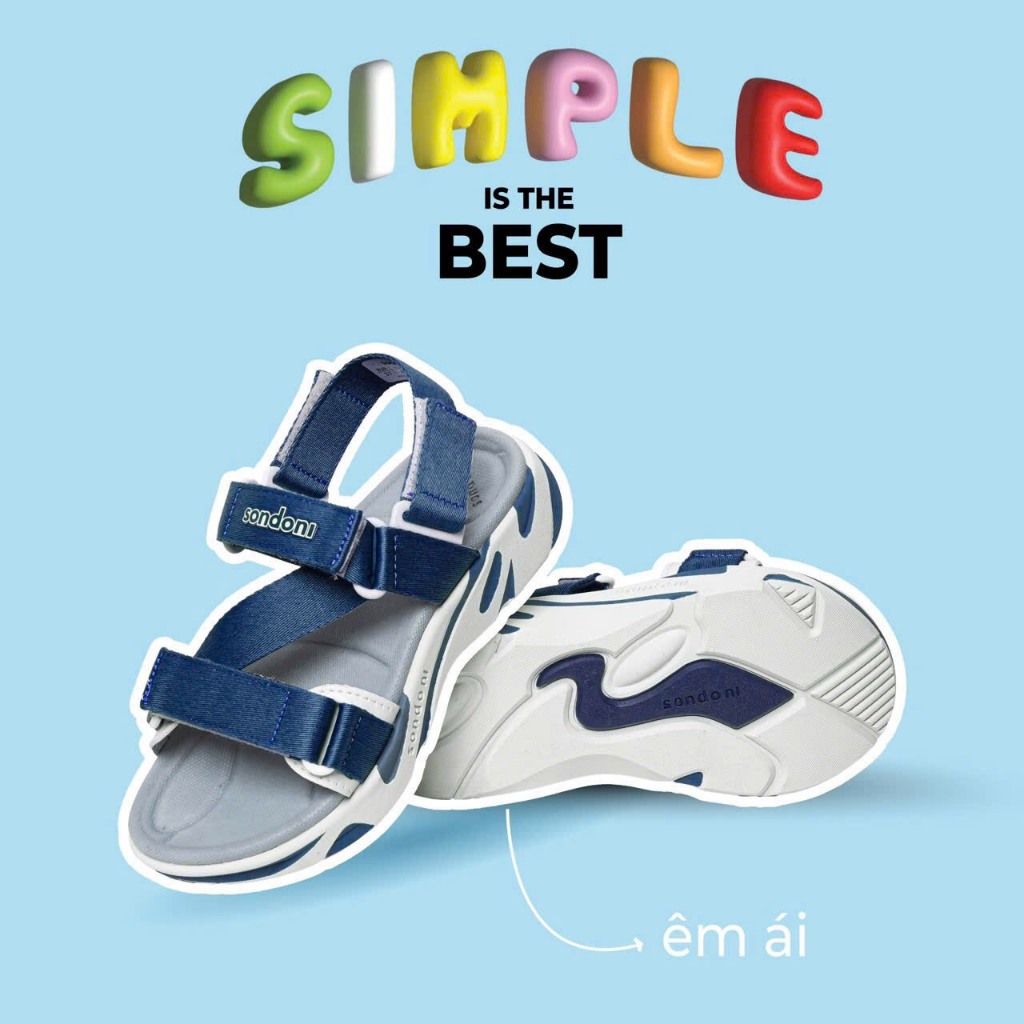 Giày Sandals S2 SONDONI Nam Nữ Quai Z Đế Xanh - Trắng Dây Dù Siêu Nhẹ Siêu Bền - Tặng kèm vớ
