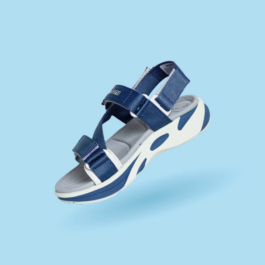 Giày Sandals S2 SONDONI Nam Nữ Quai Z Đế Xanh - Trắng Dây Dù Siêu Nhẹ Siêu Bền - Tặng kèm vớ