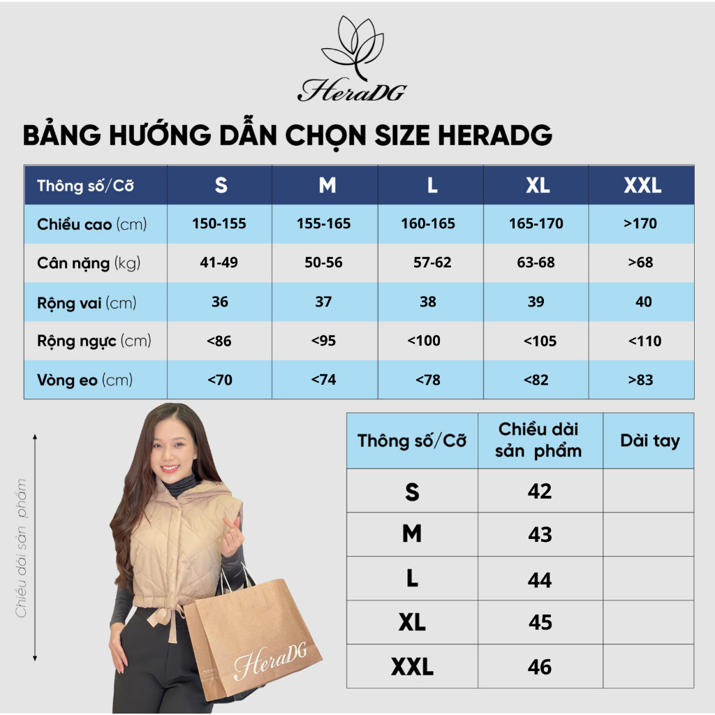 Áo phao gile nữ dáng ngắn HeraDG thiết kế crotop trần bông 3 lớp cao cấp siêu nhẹ chống gió chống bám bụi WJKBC3063