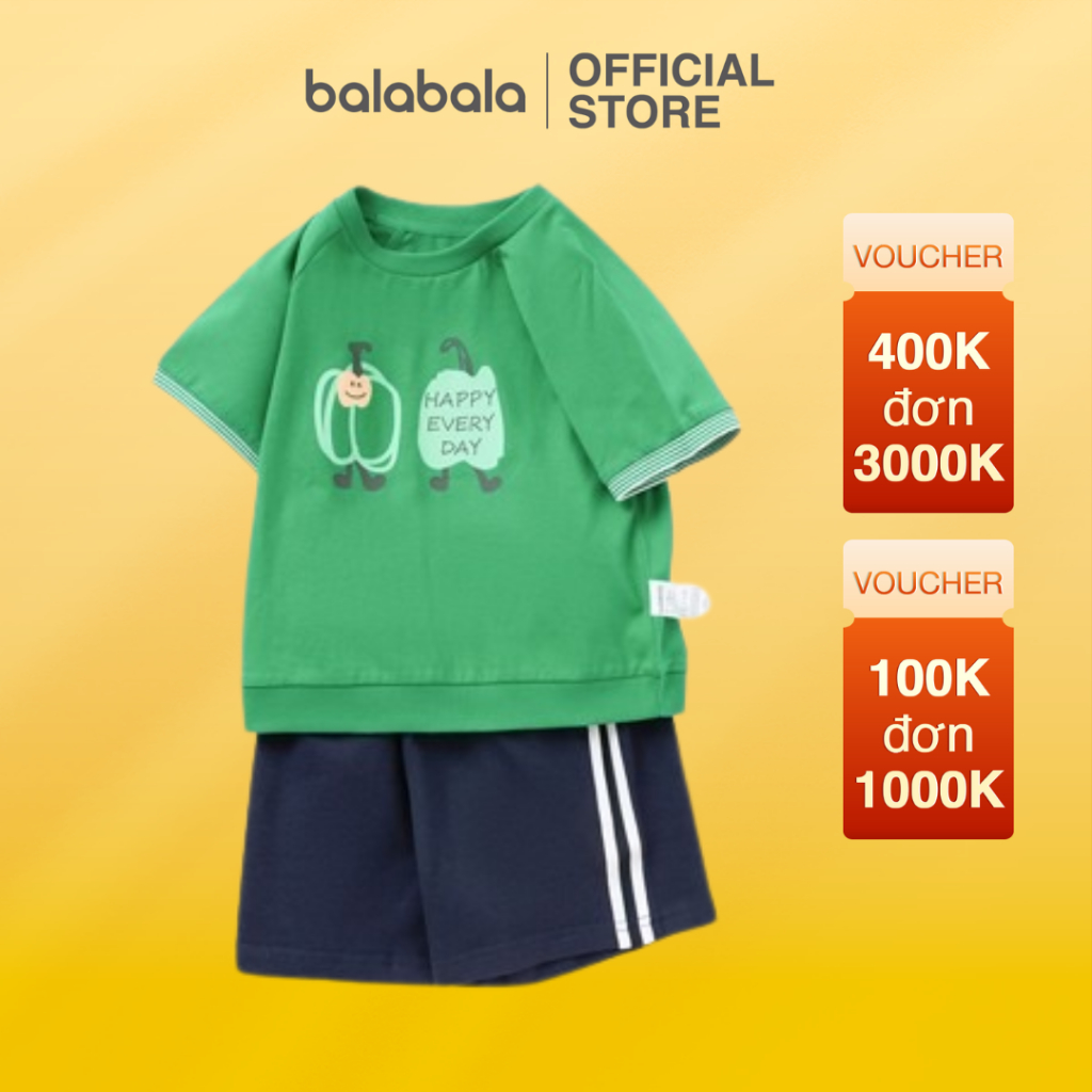 BỘ NGẮN TAY BALABALA - TODDLER DÀNH CHO BÉ TRAI 201322119101