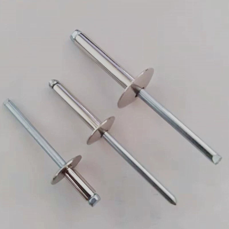 Set 10 cái đinh rút rive 4.8 mũ to vỏ inox304 lõi thép 4.8x16x16, 4.8x20x16