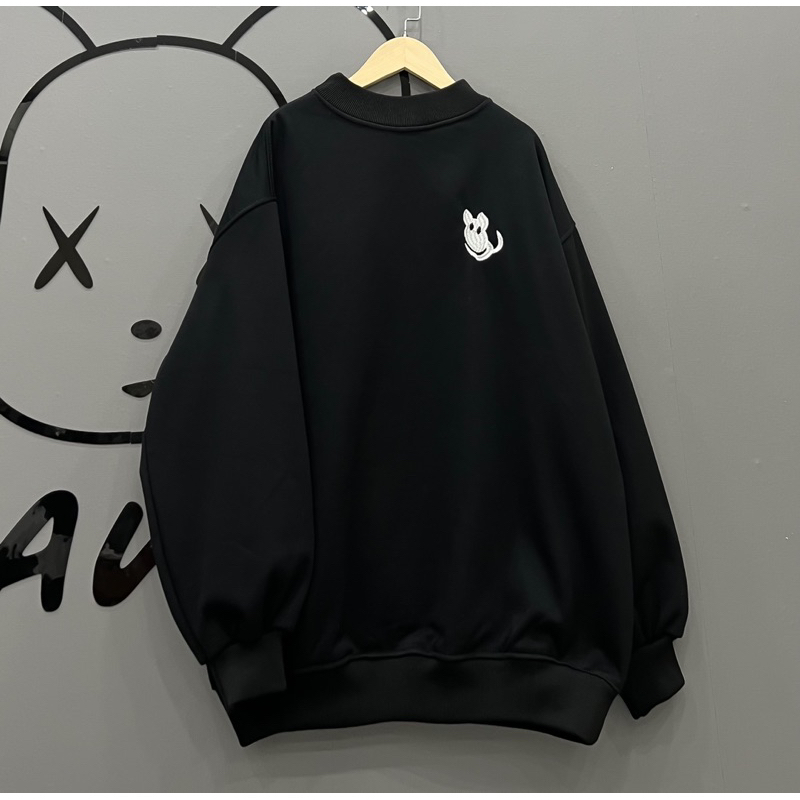 Áo nỉ sweater cổ cao mèo