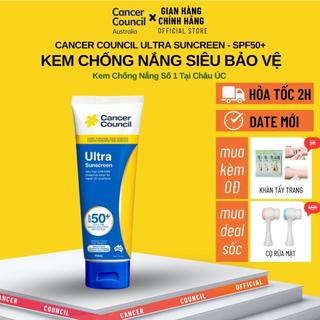 Kem Chống Nắng Cancer Council Ultra Sunscreen 110ml SPF50/PA++++ 110ml, Siêu Bảo Vệ Lên Tới 4h, Phù Hợp Da Khô