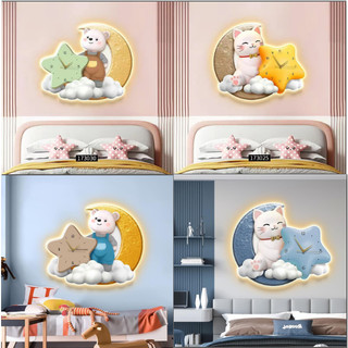  Tranh Đồng Hồ Đèn Led Mẫu Gấu Tráng Gương Trang trí Phòng Khách  Phòng Ngủ  Cửa hàng  Spa  Shop Thời Trang Tặng Quà 