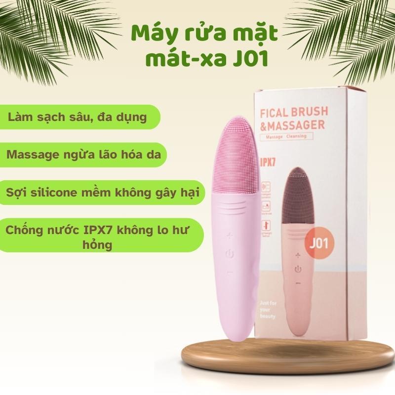 Máy rửa mặt Máy massage mặt silicon siêu sạch 5 cấp độ cao cấp JMK01