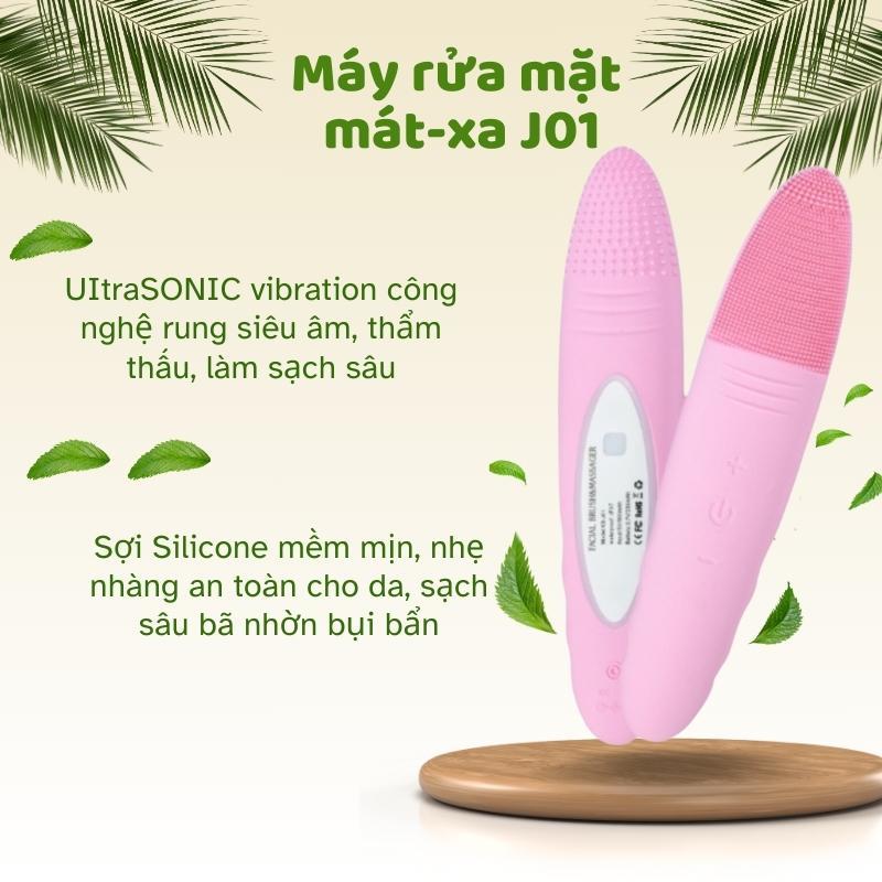 Máy rửa mặt Máy massage mặt silicon siêu sạch 5 cấp độ cao cấp JMK01