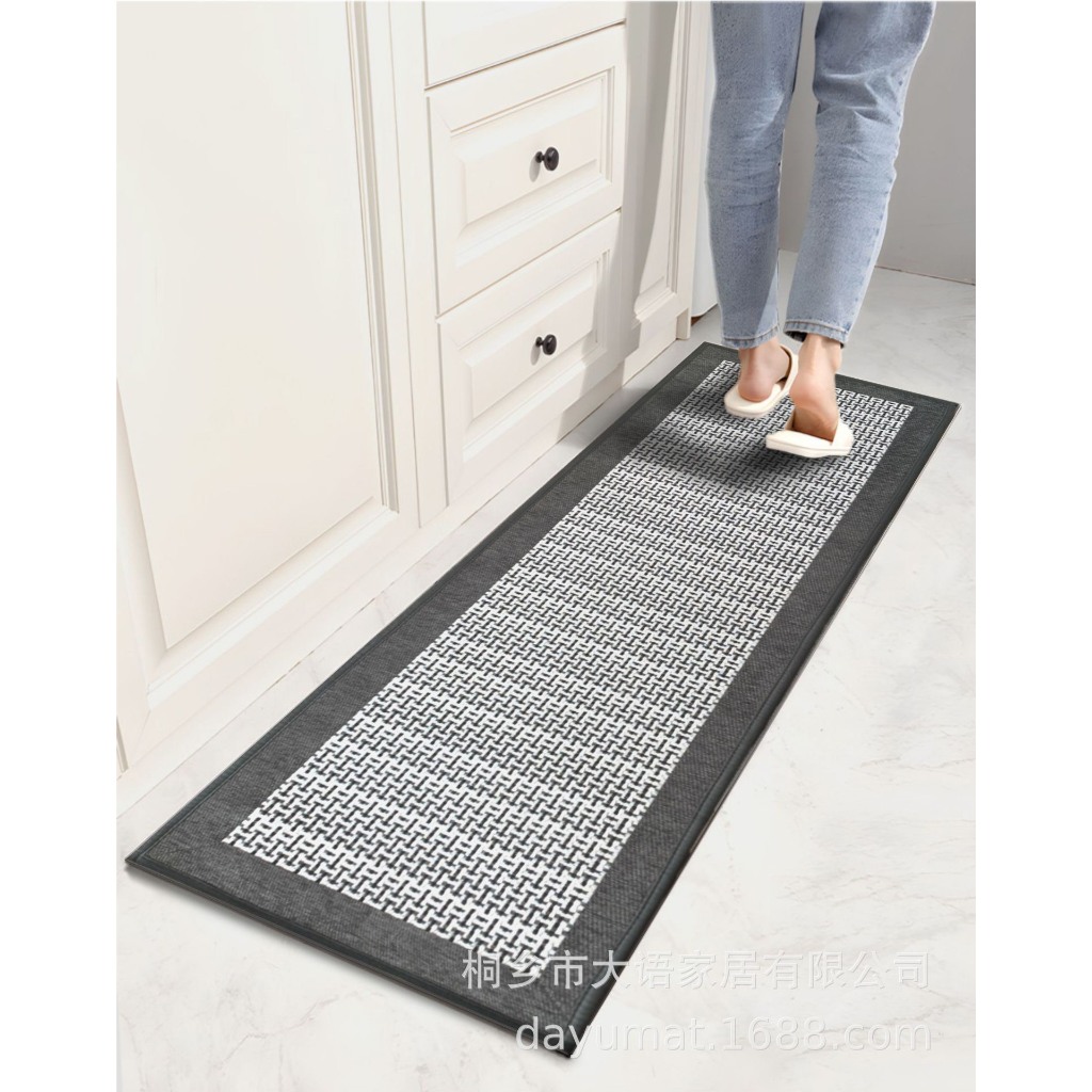 Thảm lau chân nhà bếp cao cấp 2 lớp thấm nước dễ vệ sinh đế cao su chống trượt siêu bám sàn