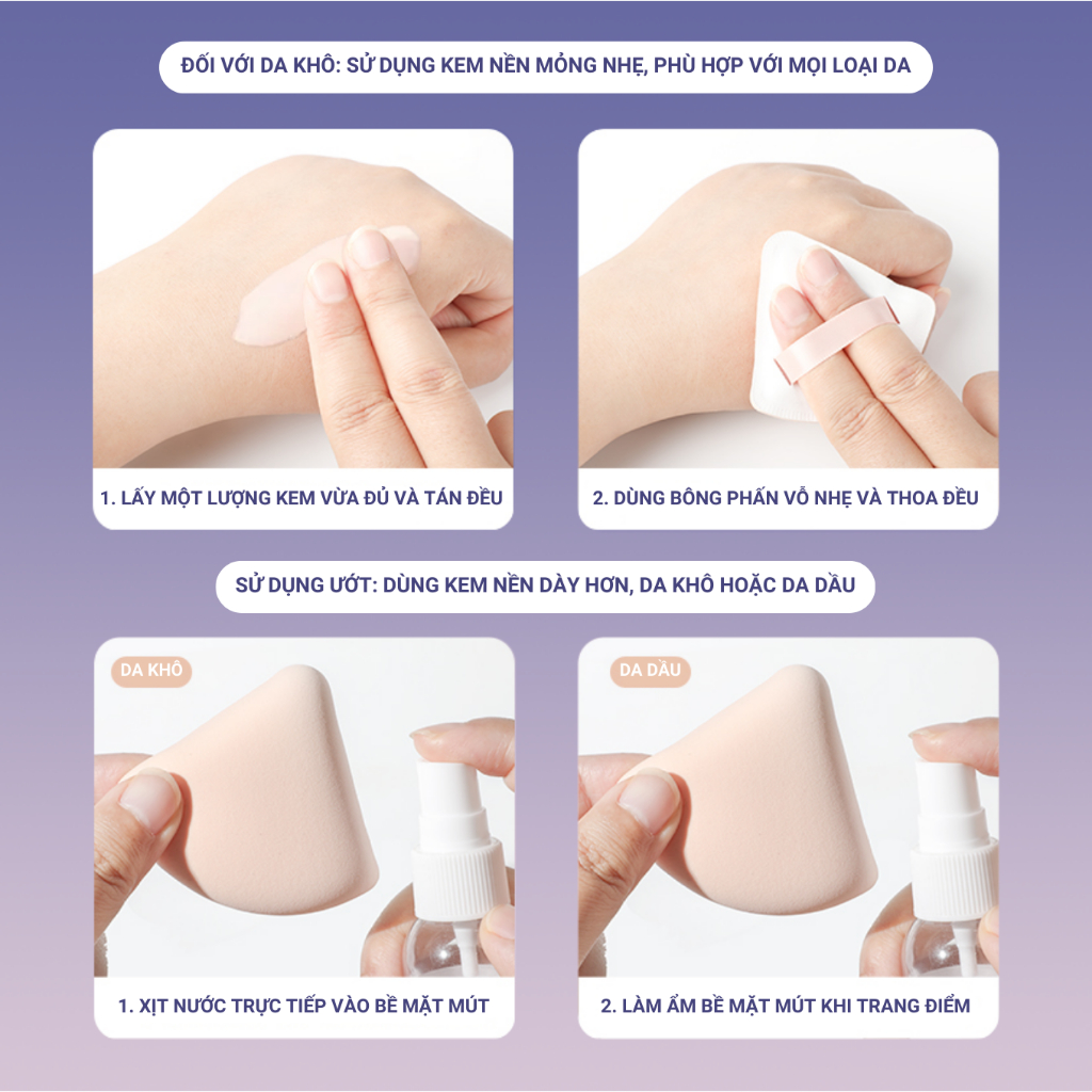 Mút Trang Điểm KIYE Siêu Mềm Tiện Dụng 6g