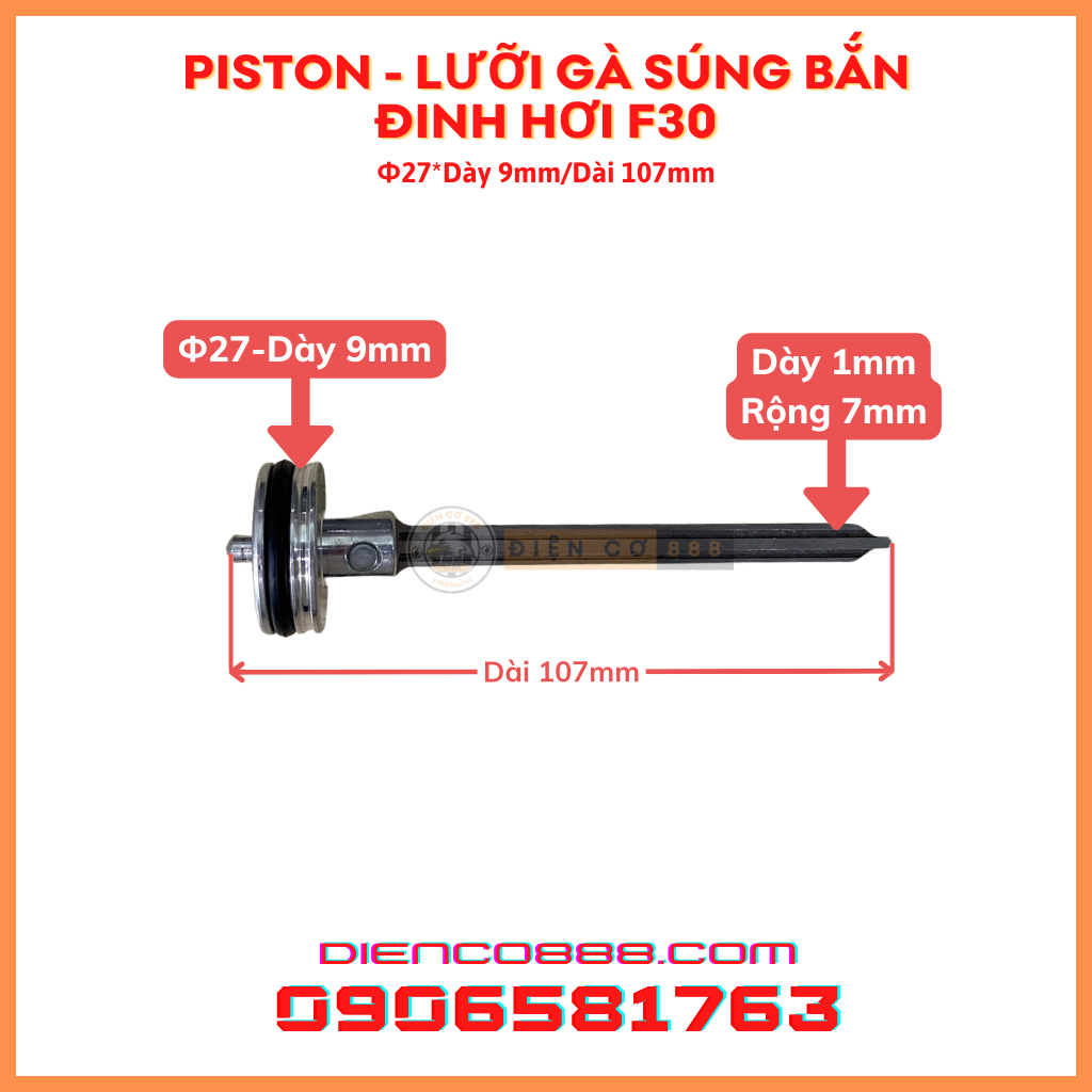 (1 CÁI) Lưỡi gà súng bắn đinh hơi gỗ F50 và F30 (Piston máy bắn đinh hơi)