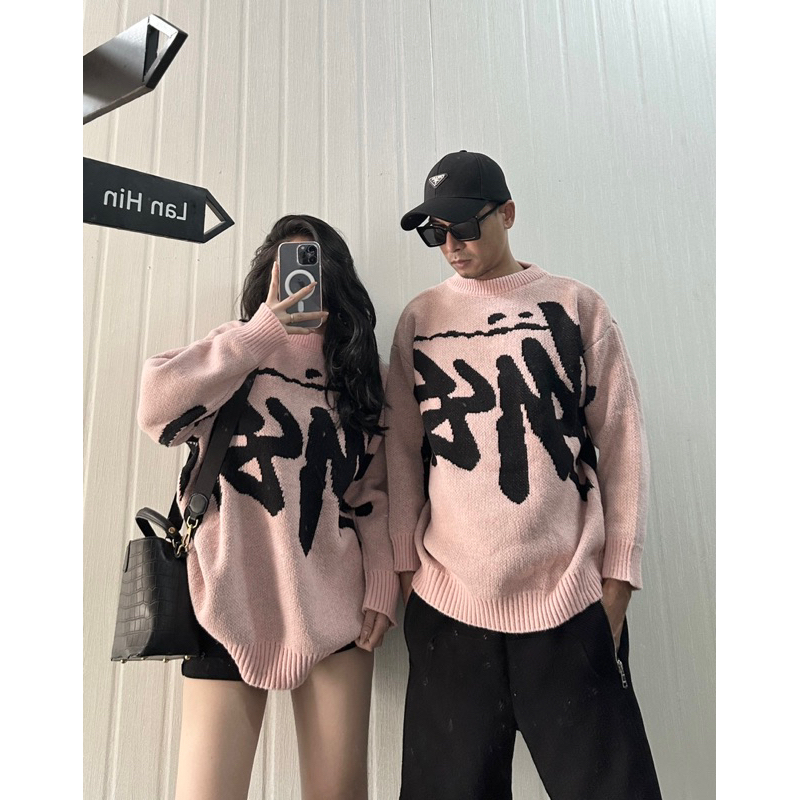ÁO LEN CHỮ SWEATER QC IN 2 MẶT