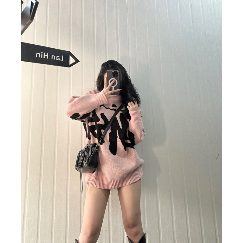 ÁO LEN CHỮ SWEATER QC IN 2 MẶT